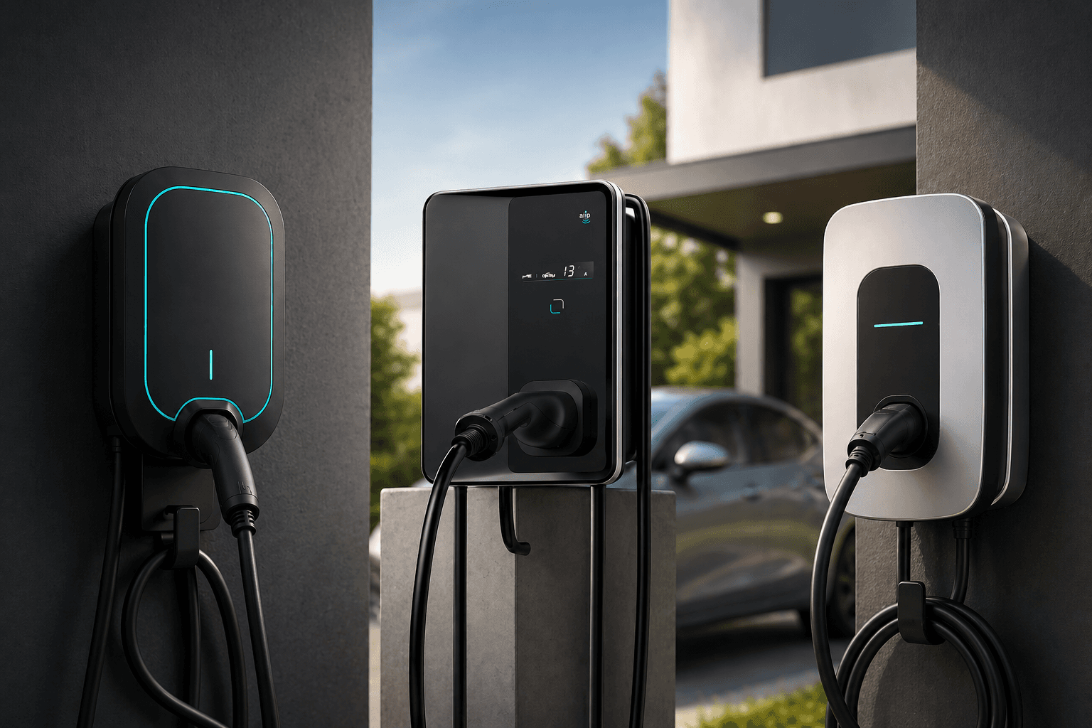 Carregar Wallbox com um Plug no centro da tela 