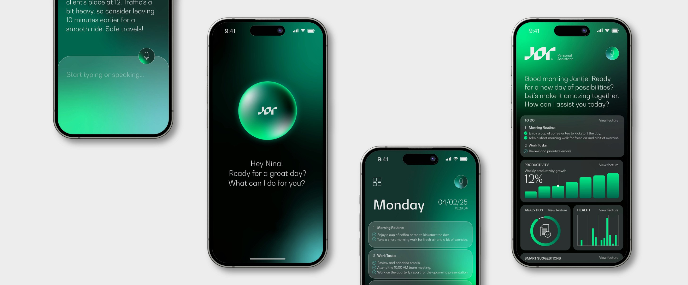 App interface design JOR by Typefool