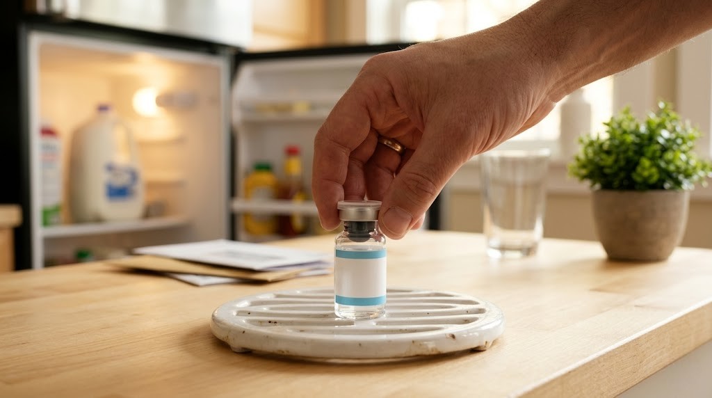 How long can compounded semaglutide be out of the fridge