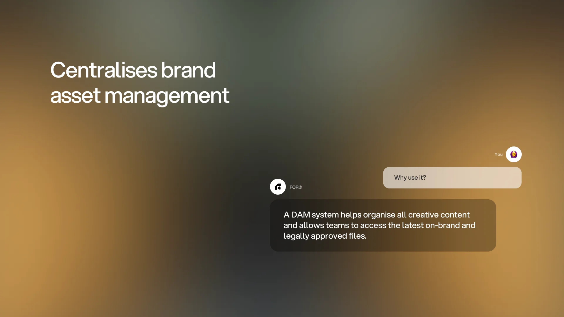 Centralises brand asset management