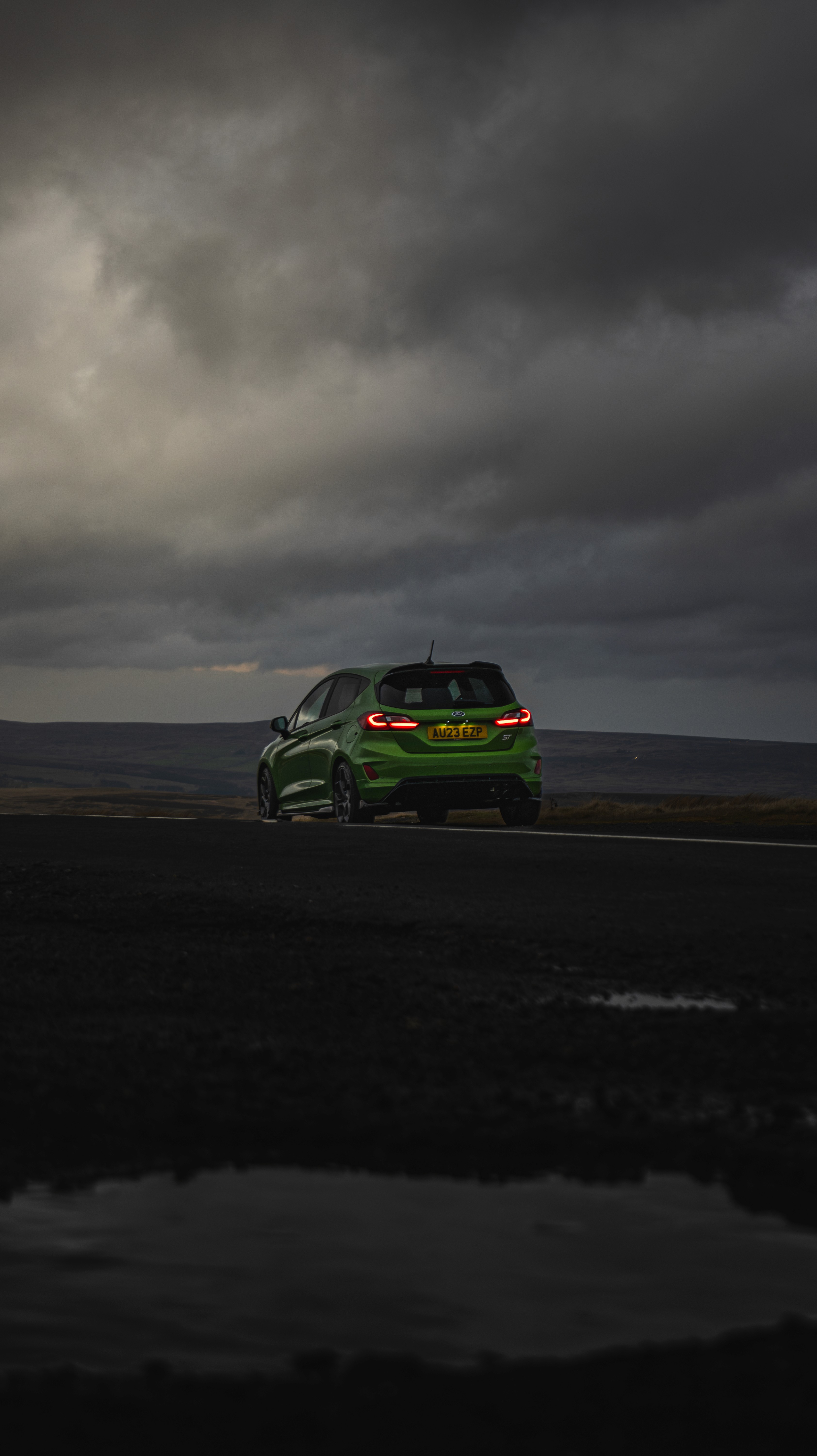 Fiesta st back shot in the countryside