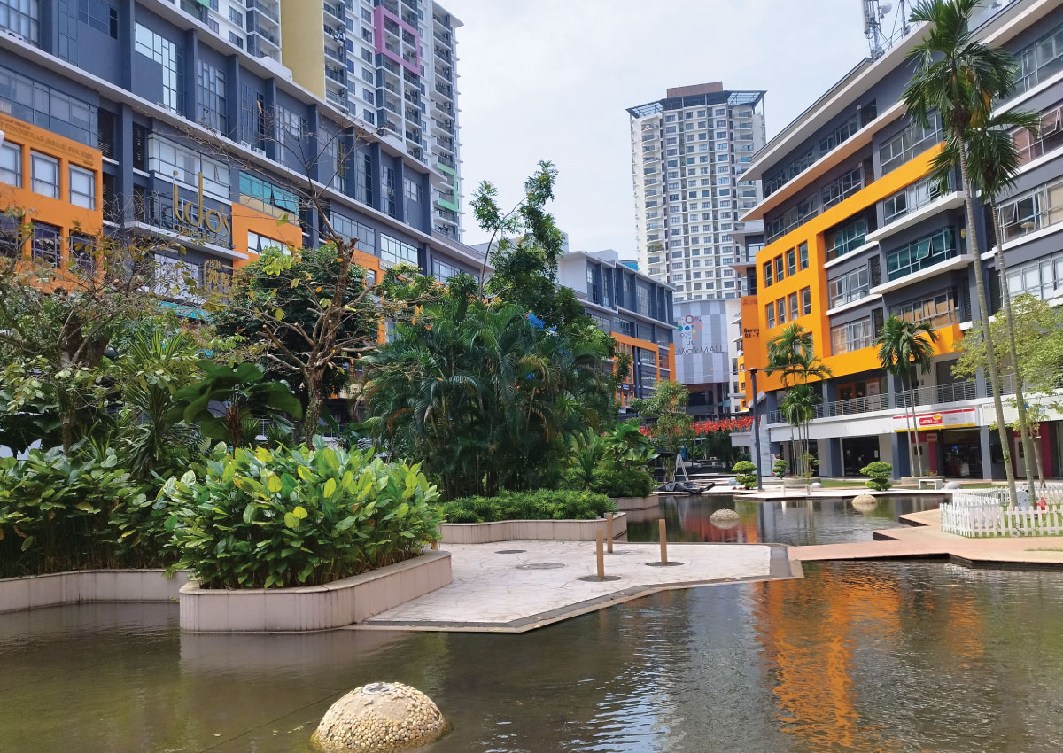 Courtyard view of Setia Walk project by Asima Architects