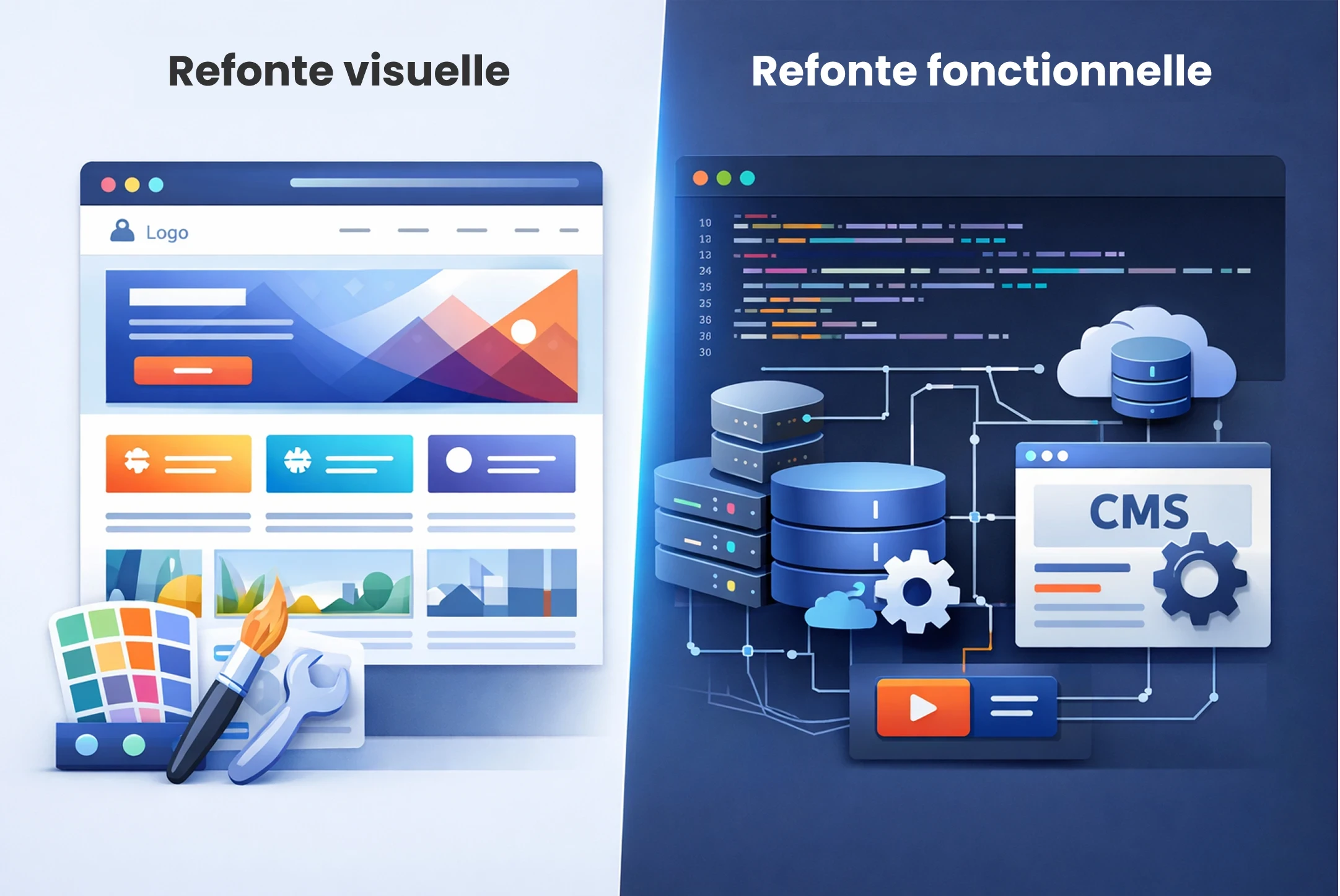Illustration de refonte de site internet