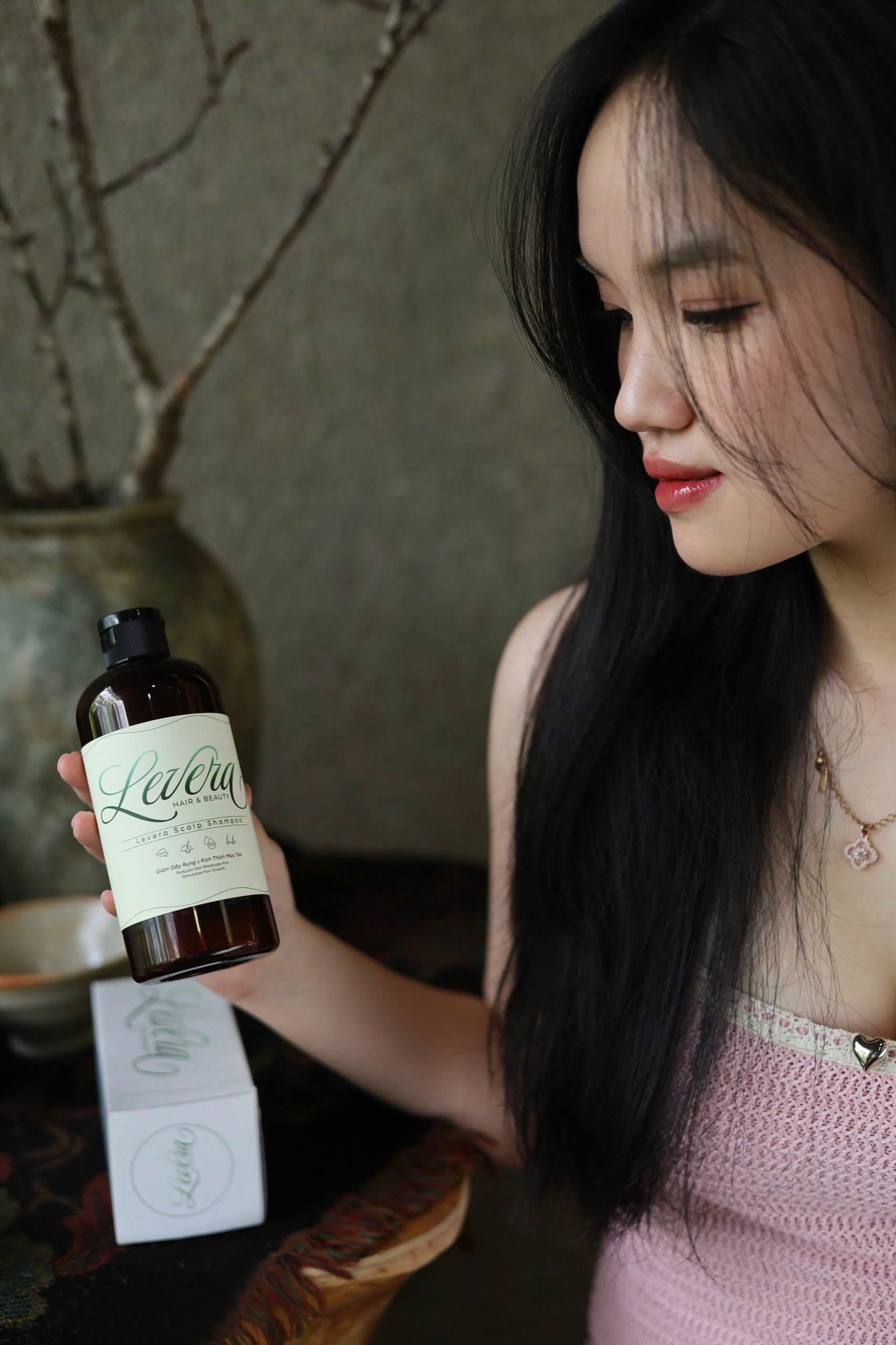 A black female model