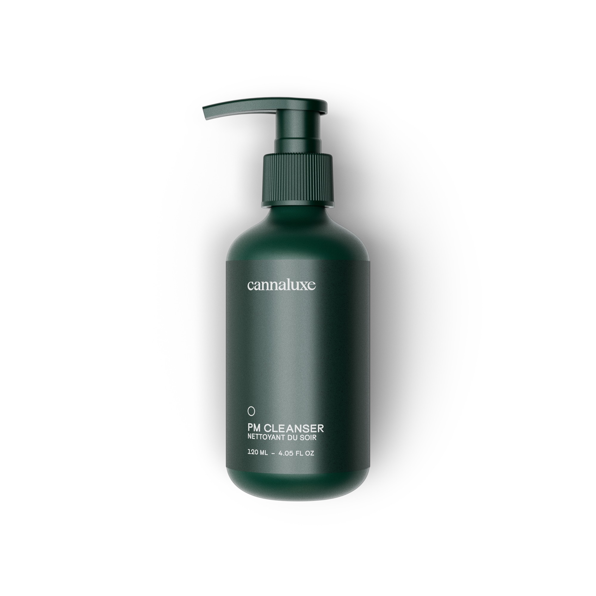 Single Cannaluxe skincare bottle on a white background