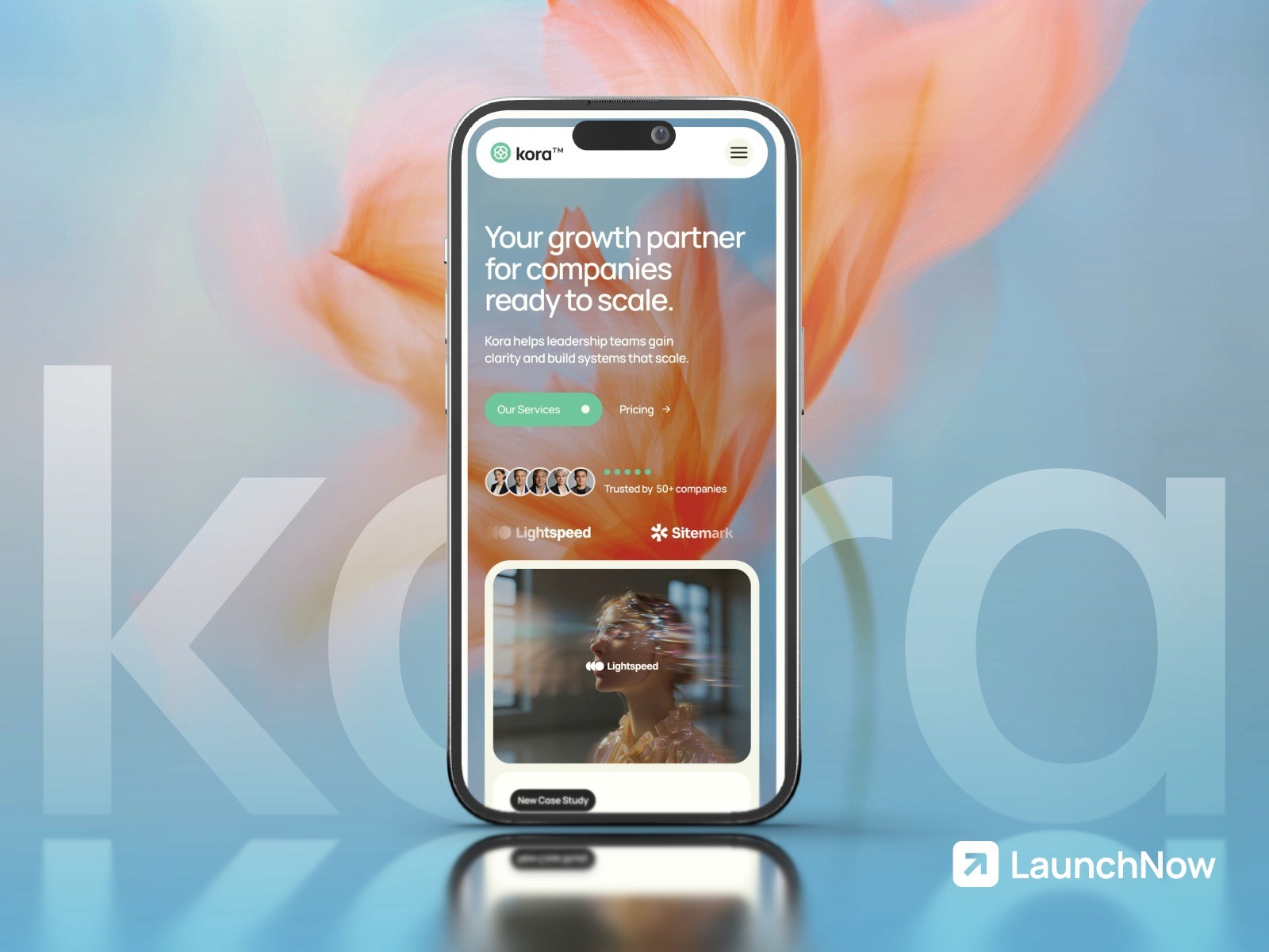 KYMA template mobile responsive design on phone