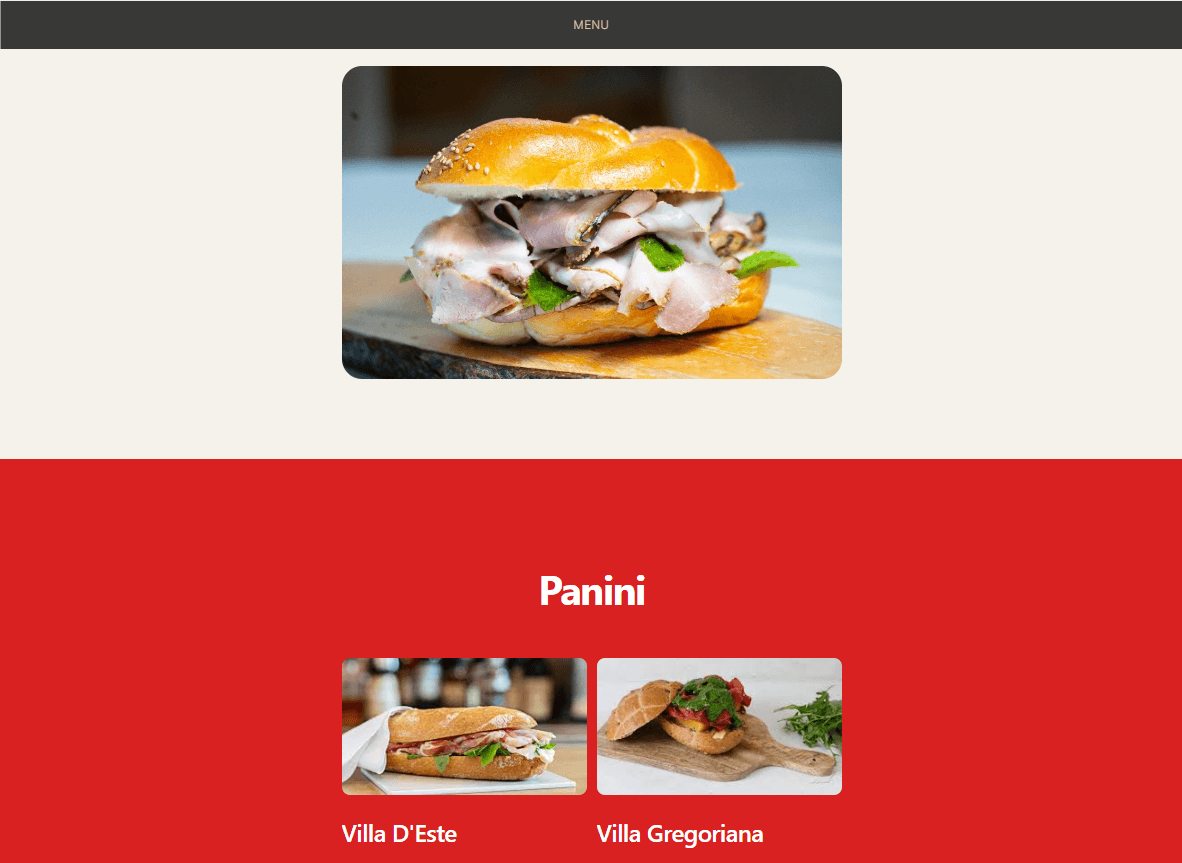 Sito web di bar tavola calda di tivoli