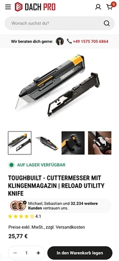 Screenshot von einem Shopify D2C Brand