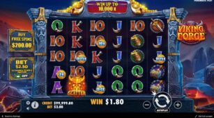 Viking Forge - aperçu de la grille et des symboles