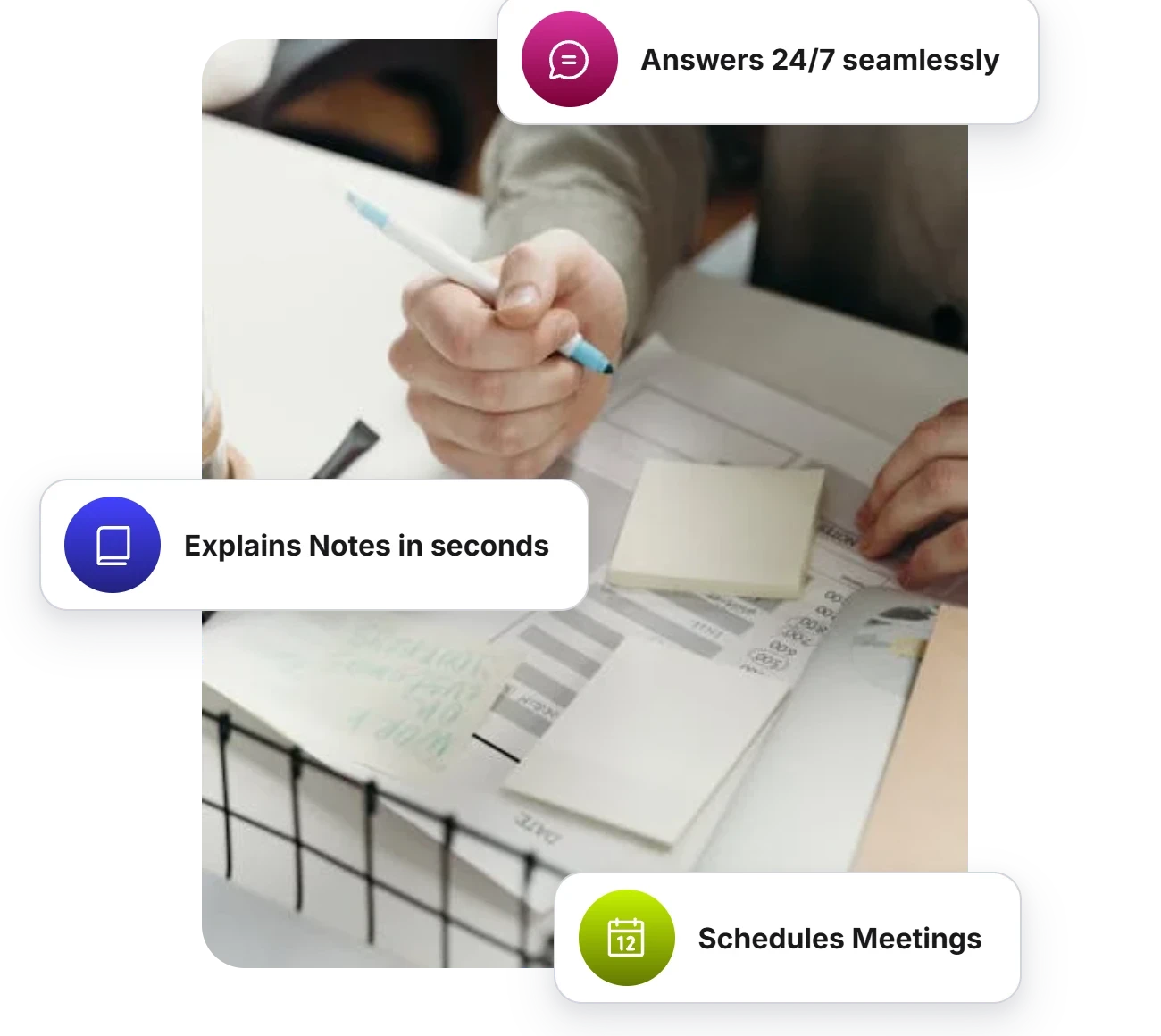 AI-powered professors assistant explaining lecture notes to students