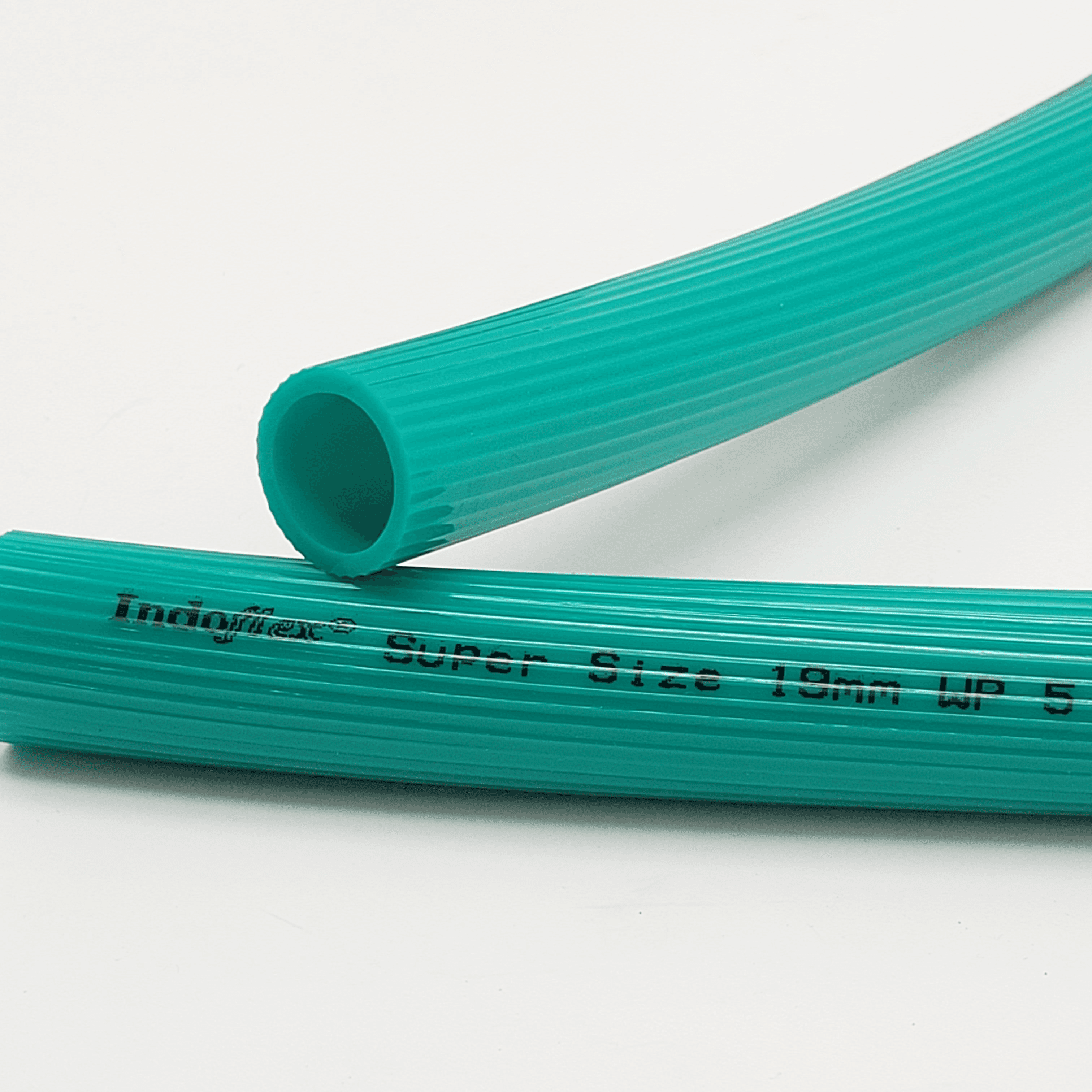 Green PVC Tubes in a composition