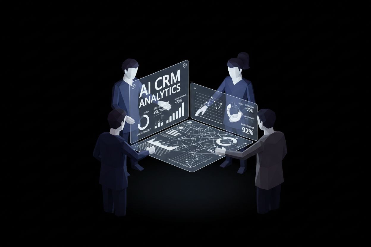 Team viewing AI CRM dashboard