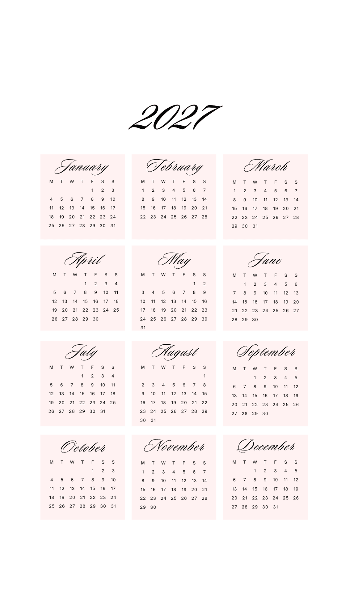The Daily Flow Agenda Leo Print monthly planning layout