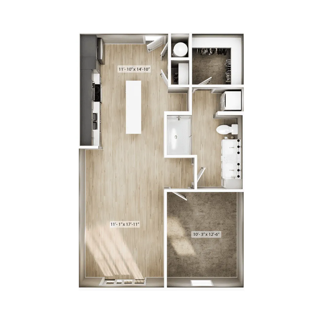 The Aria Floorplan No Furniture