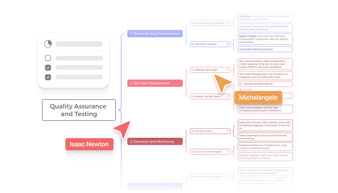 Real-time collaborative mind map editing in Xmind for team presentations