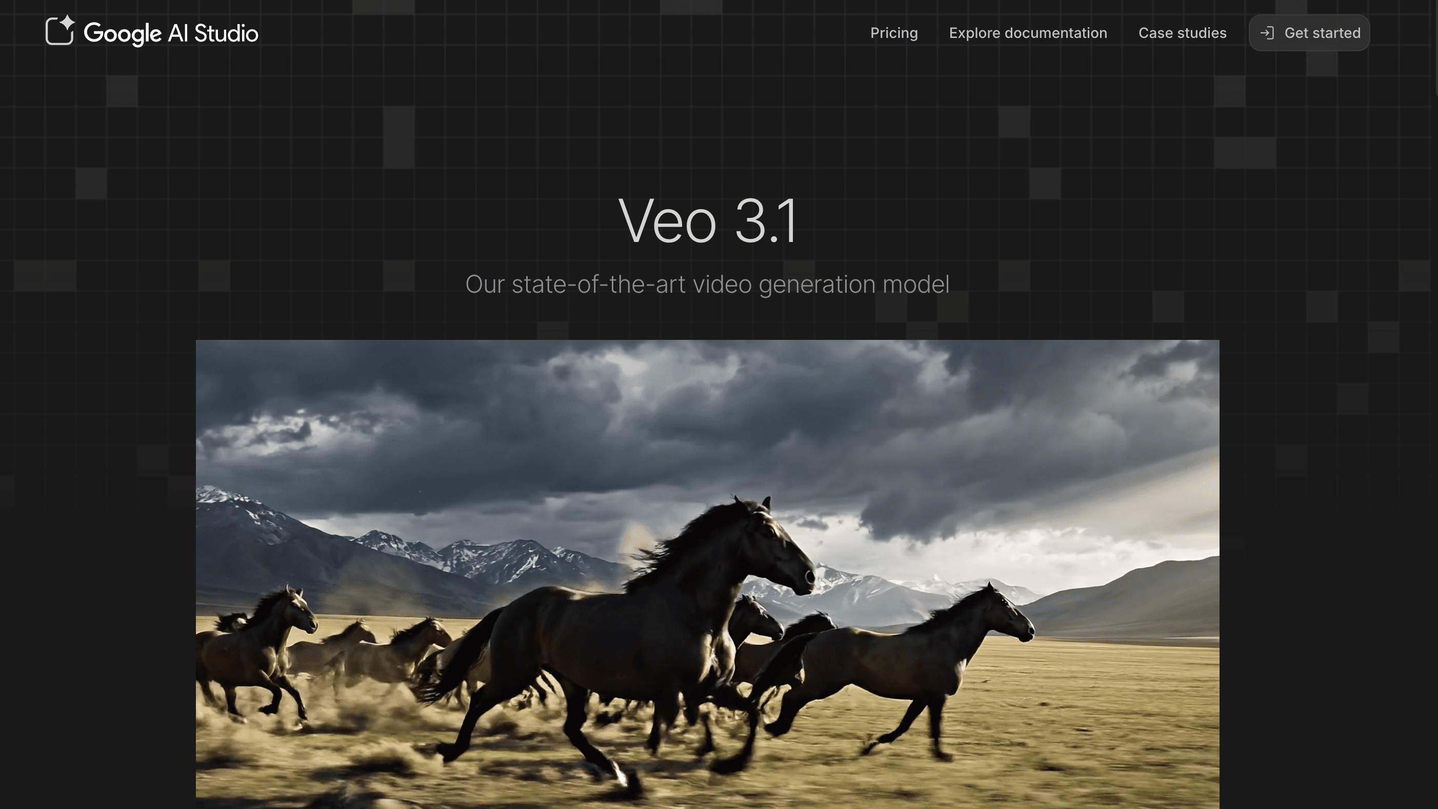 Google Veo interface showing cinematic AI video generation with realistic scenes
