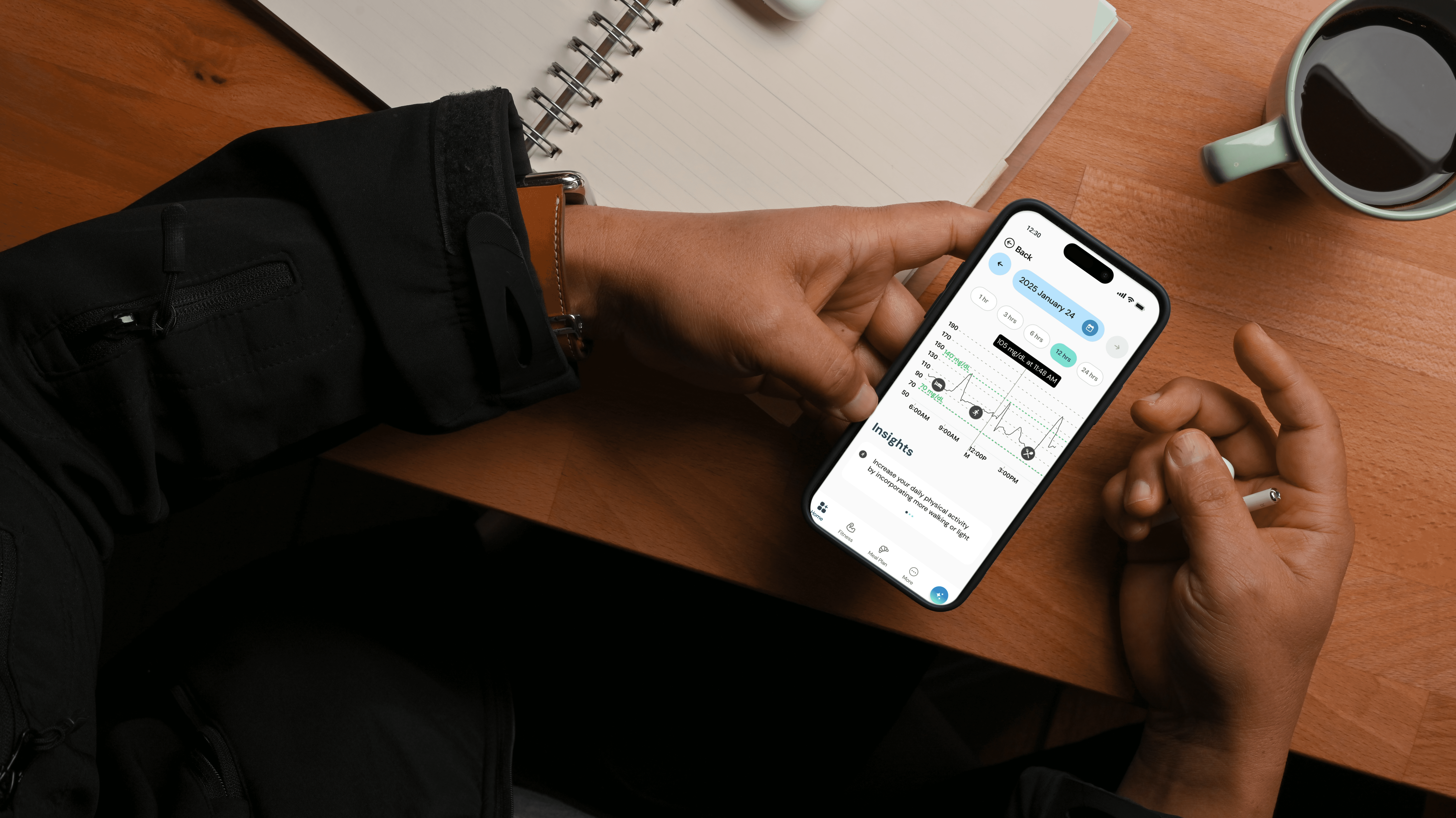 Dynamic picture of a cyclist riding downhill