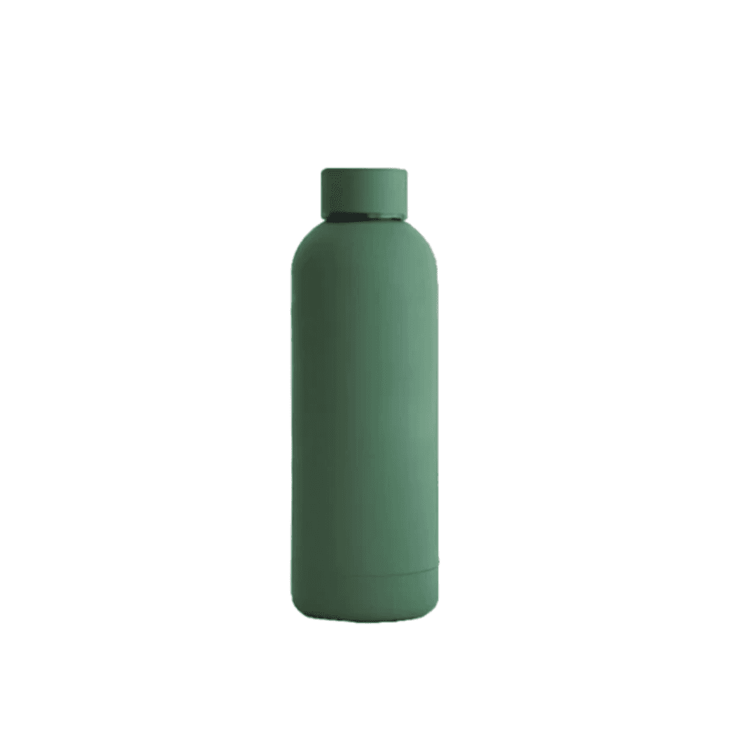 green bottle on a white background