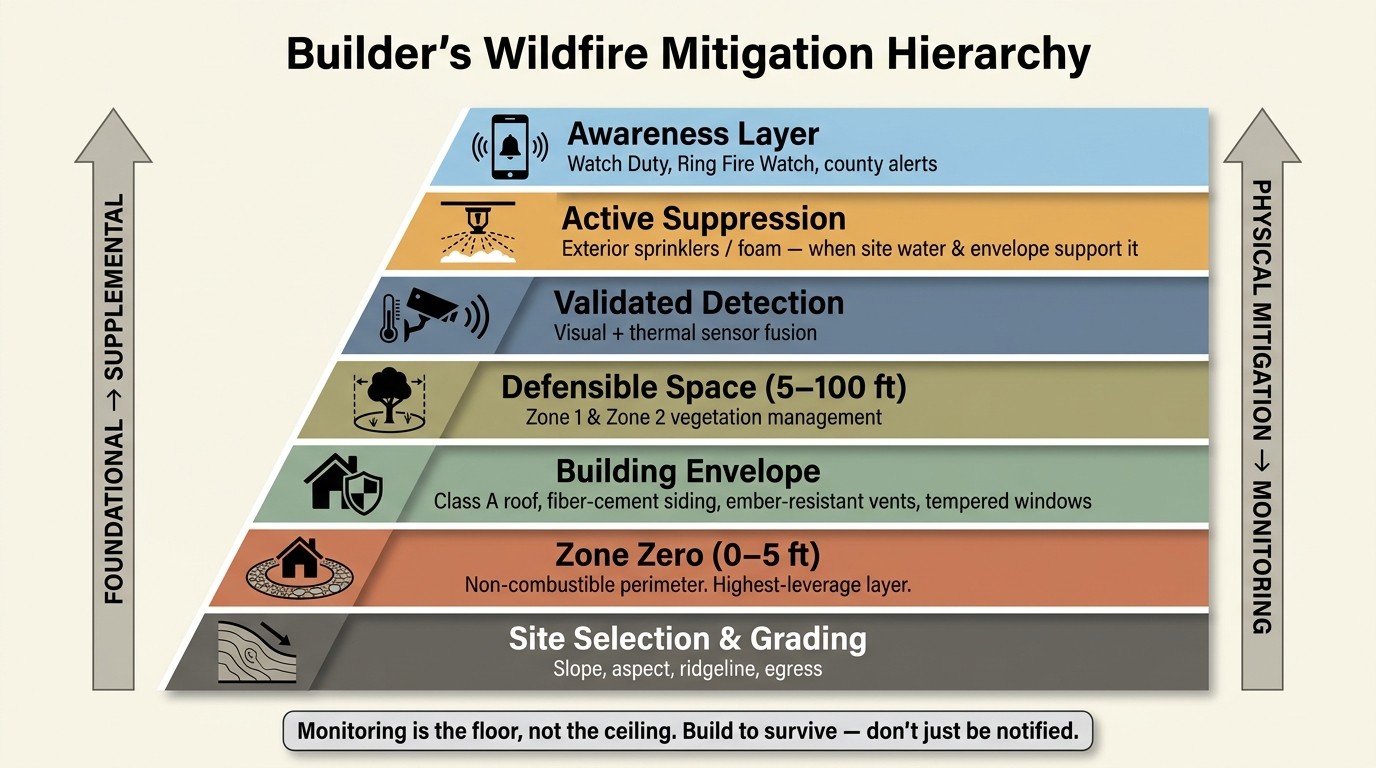 Builder's Wildfire Mitigation Hierarchy