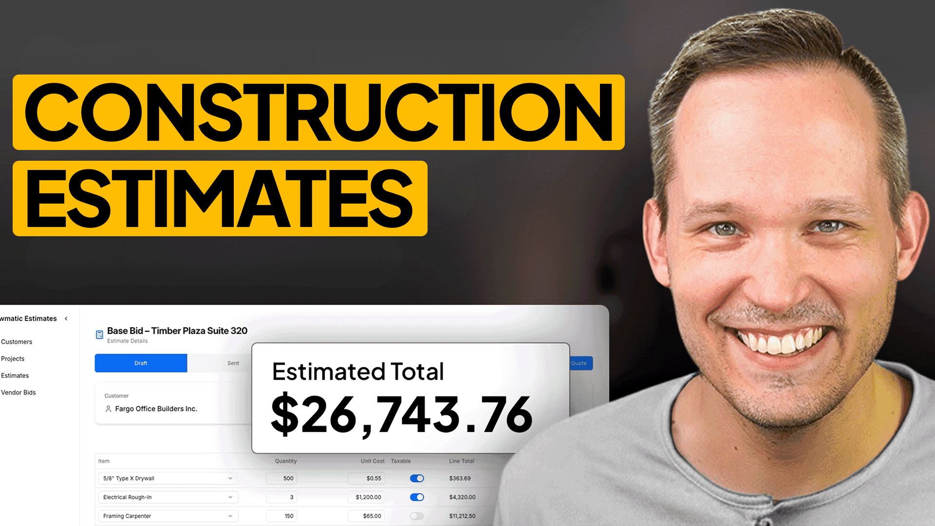 Construction estimating software