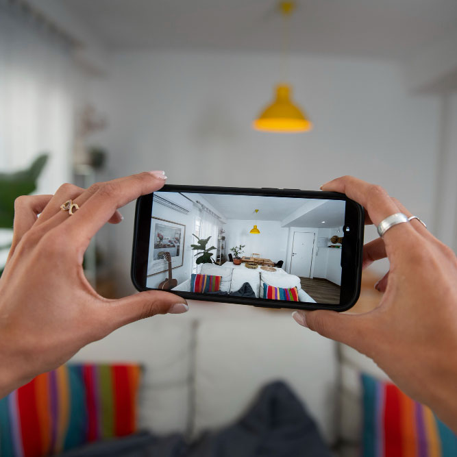 Pastel sky with pink and blue hues in soft, blurred tones