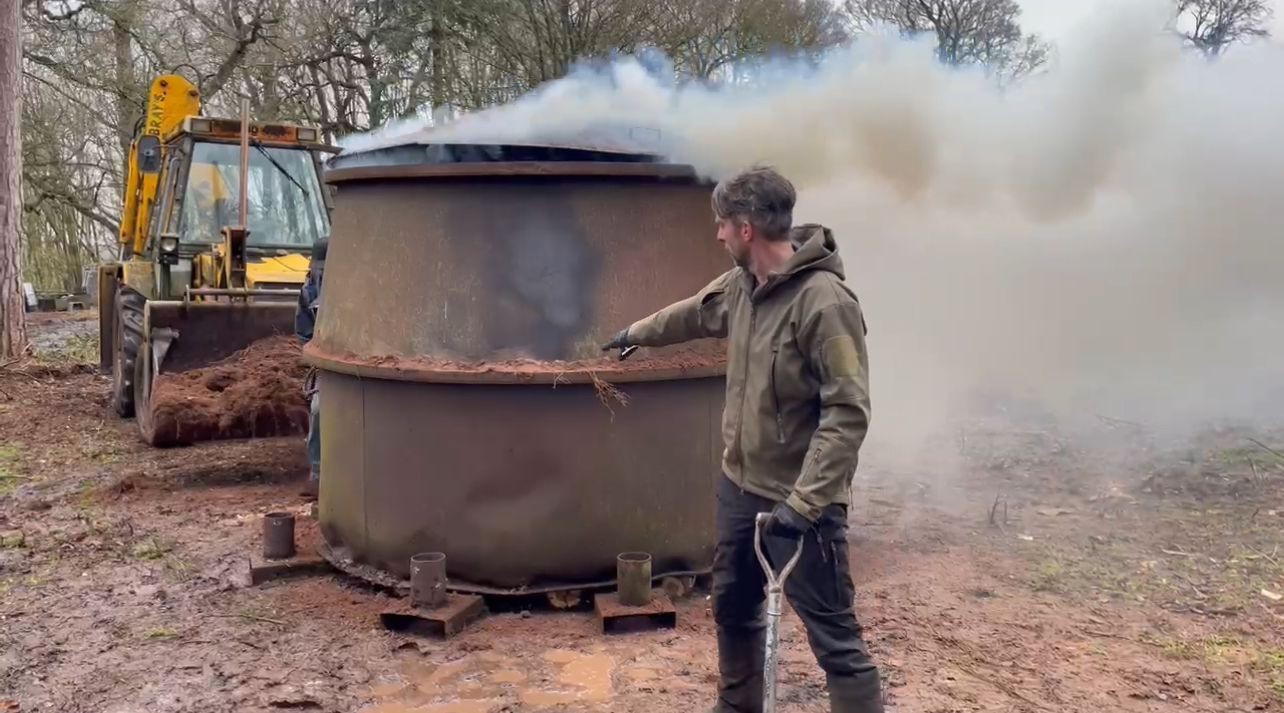 kiln set on fire