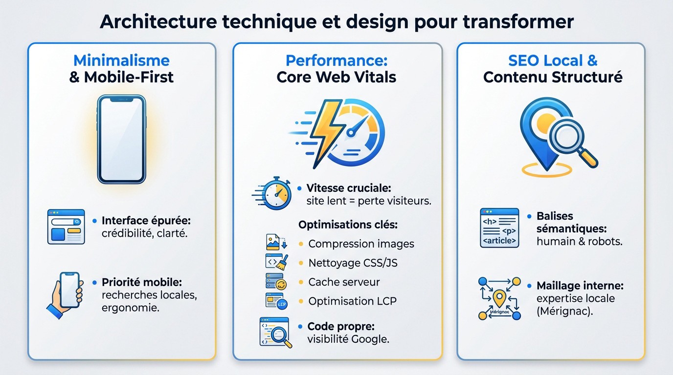 Interface web minimaliste et architecture technique optimisée pour la conversion TPE
