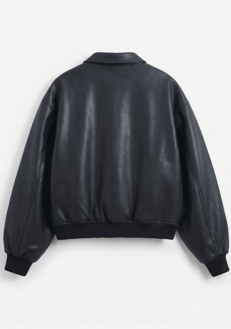 Black leather jacket