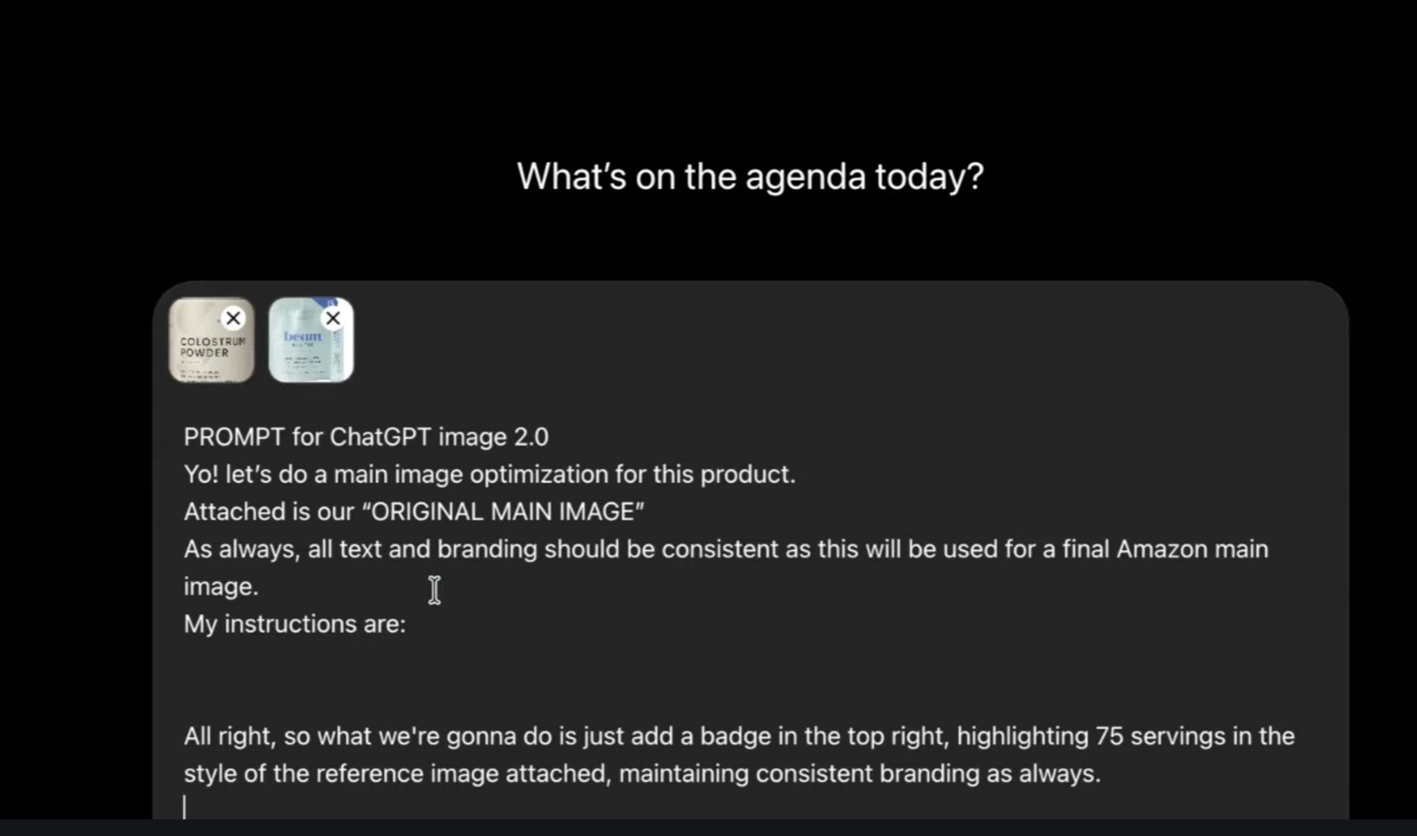 Using ChatGPT AI to create image variations and speed up design iteration for Amazon Product Photo