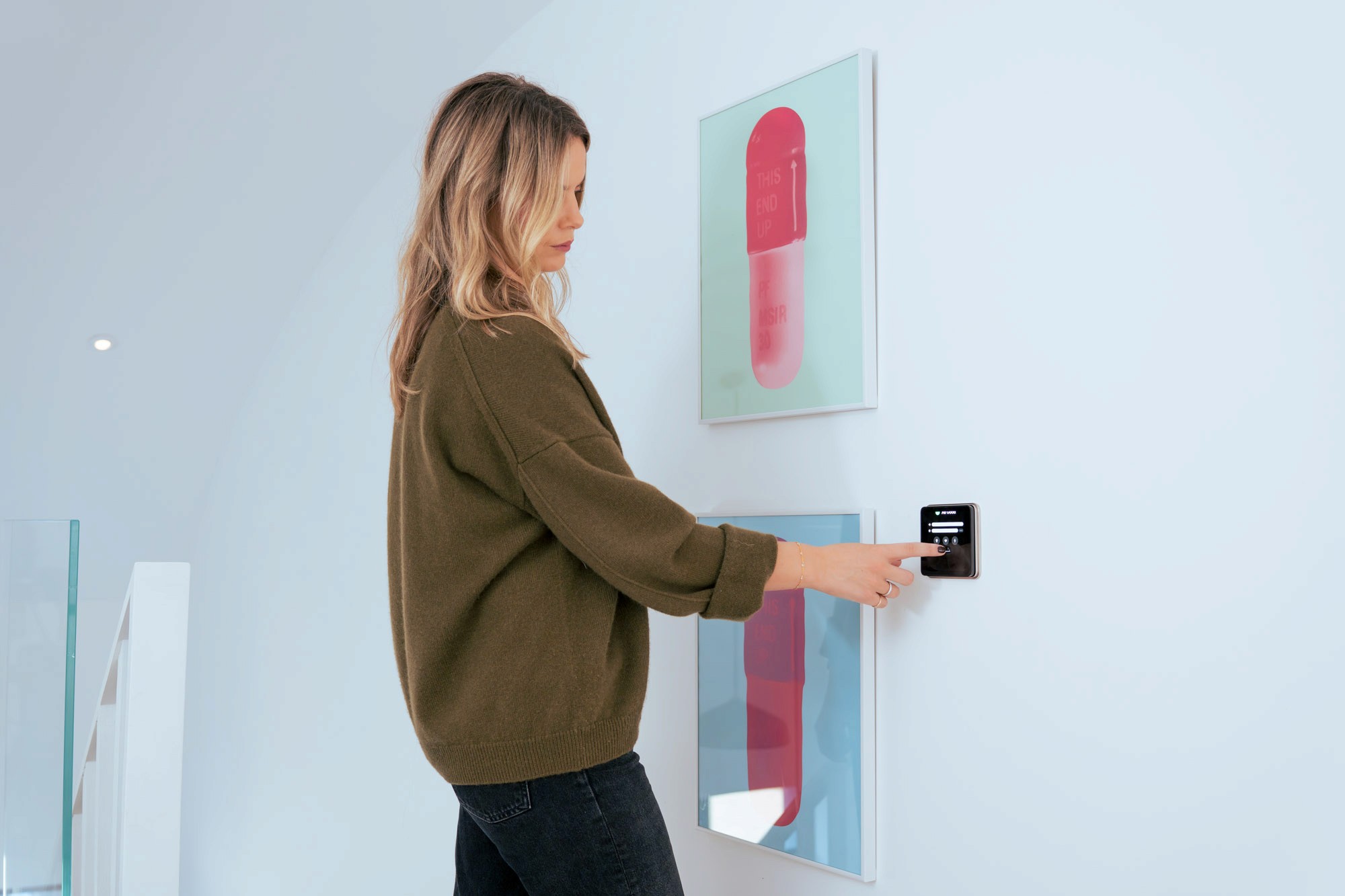 Light switch being removed from the wall