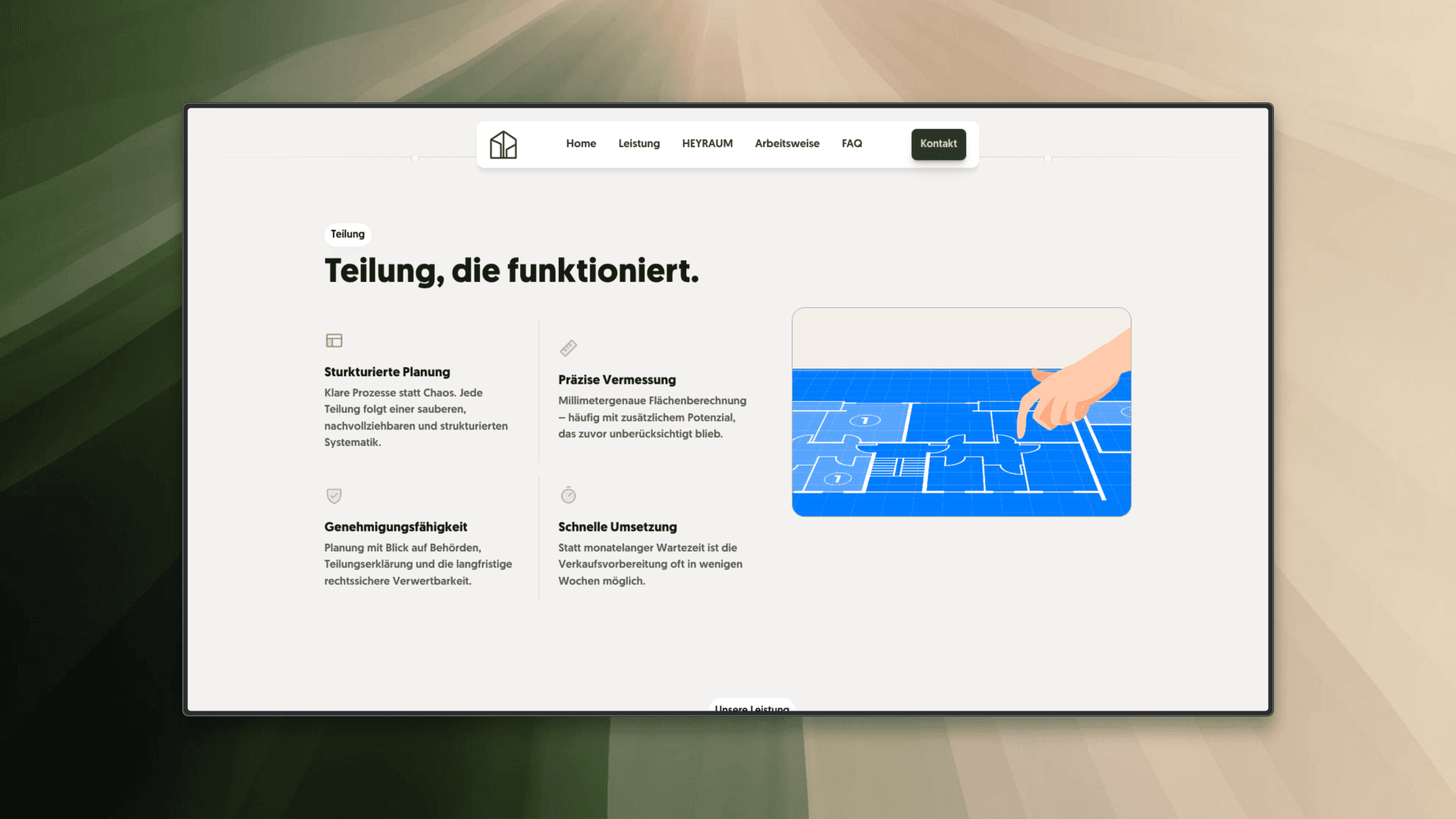 Tablet showing Bloomy UI
