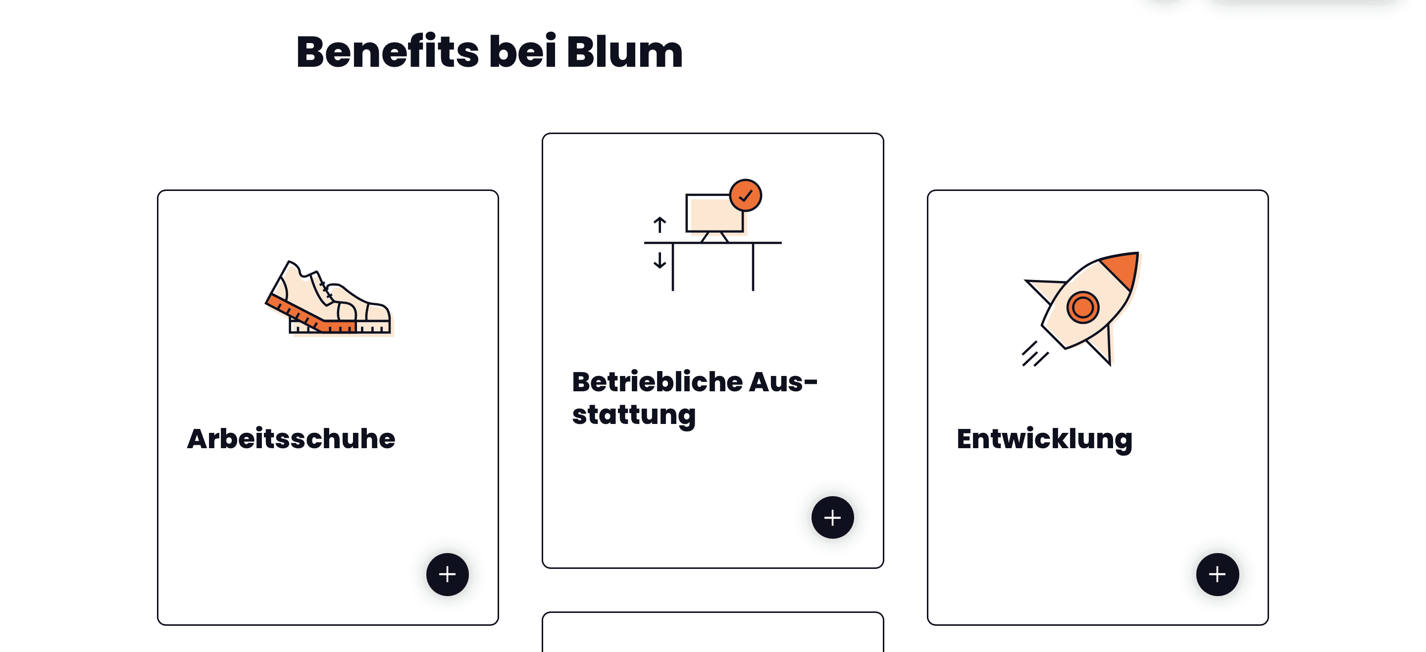 Piktogramme der Benefits bei Blum