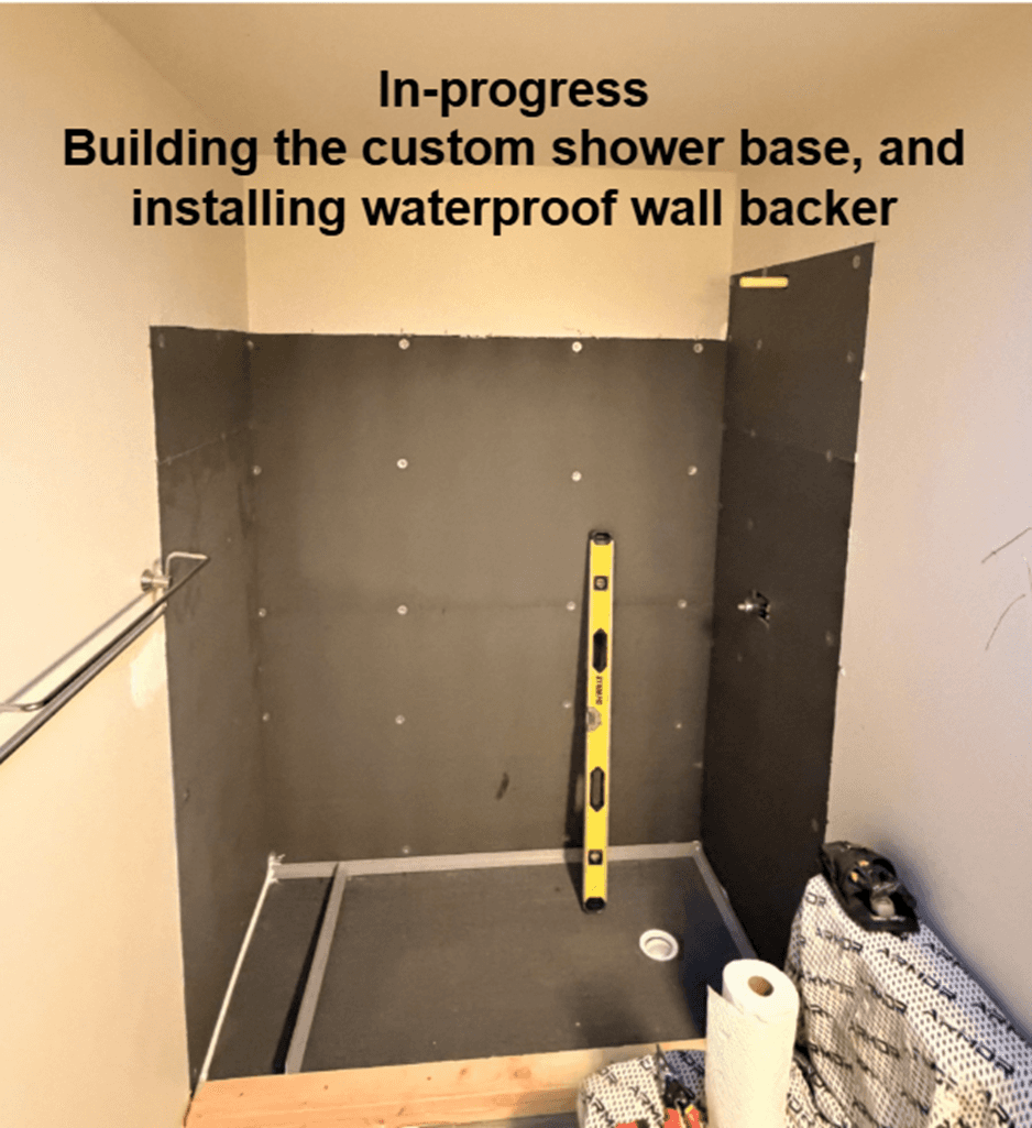 Bellevue bathroom remodel project 1 in progress picture