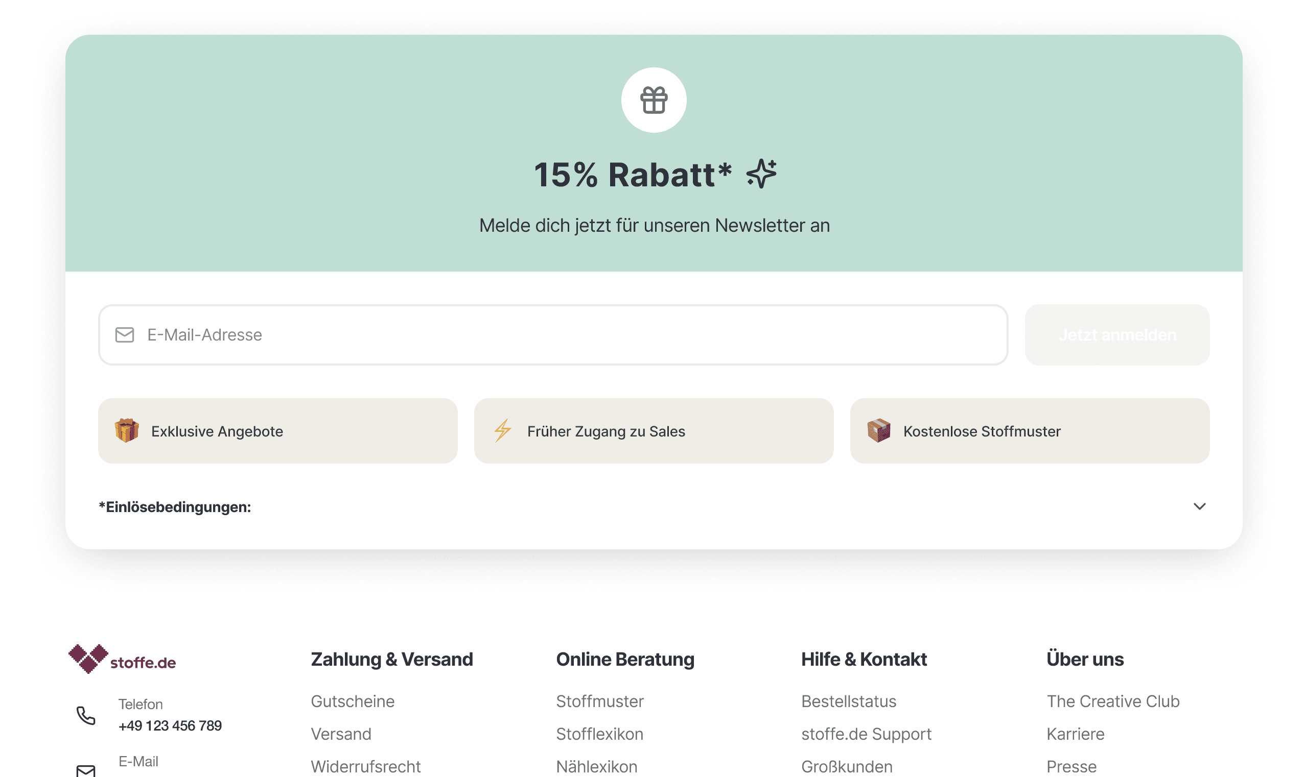 A benefit-driven newsletter experience highlights immediate rewards alongside long-term value. Clear inputs, supportive microcopy, and credibility signals encourage sign-ups without disrupting the browsing flow.