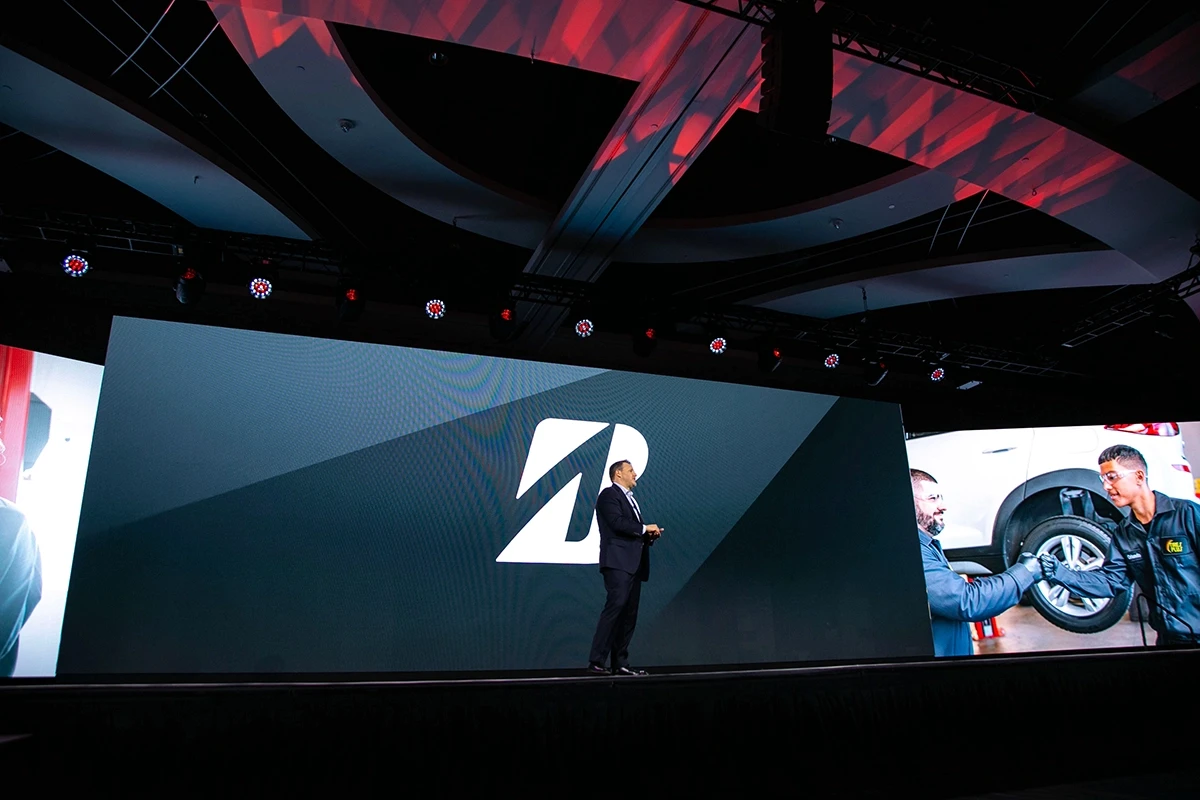 Bridgestone National Leadership Conference stage with executive