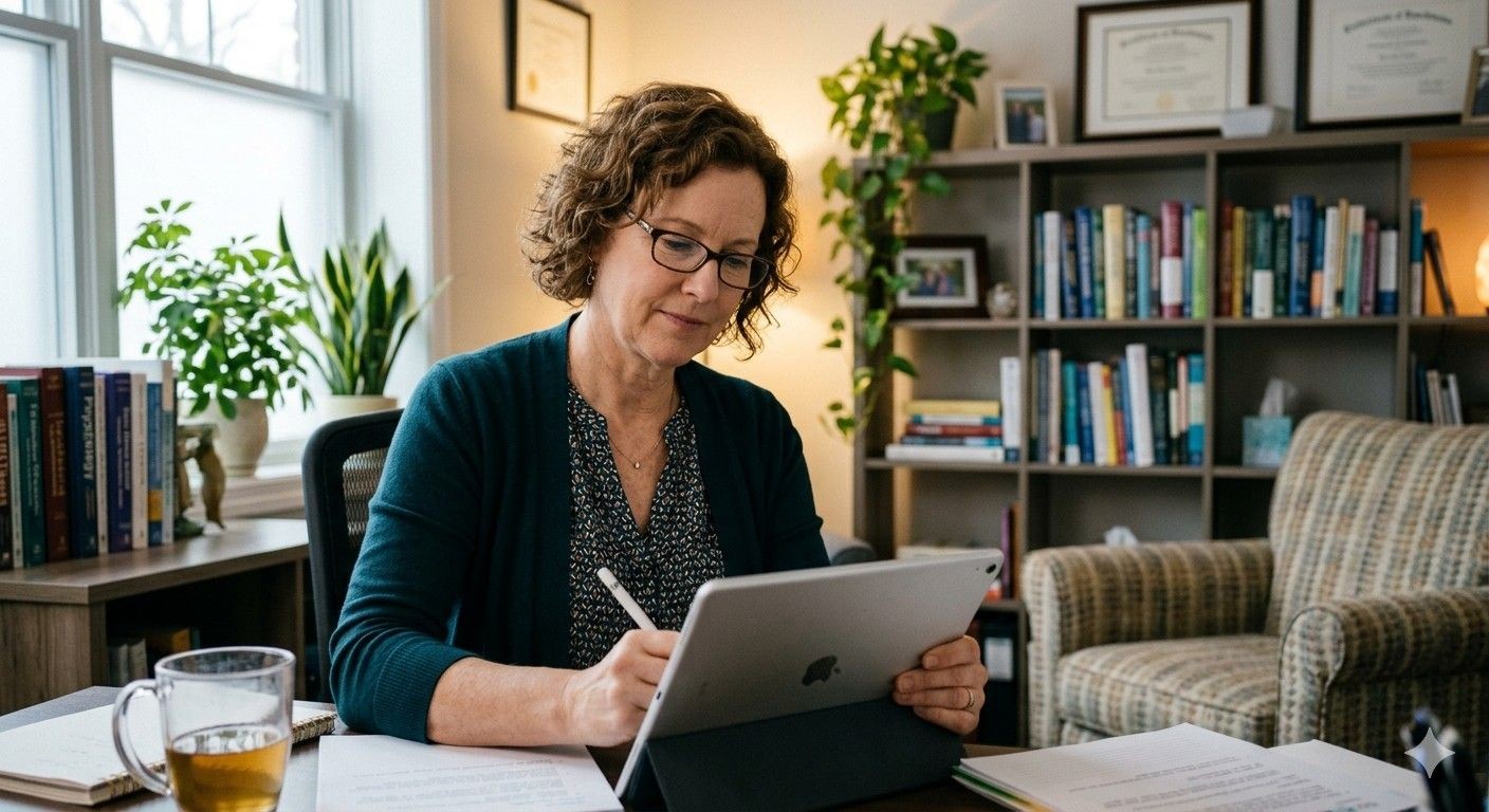 Therapist Editing SOAP Notes