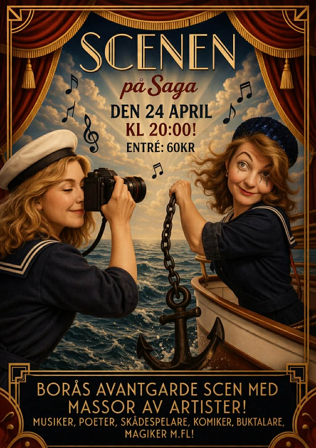 A young person with curly hair smiles at the camera while sitting in front of a laptop against a dark background.