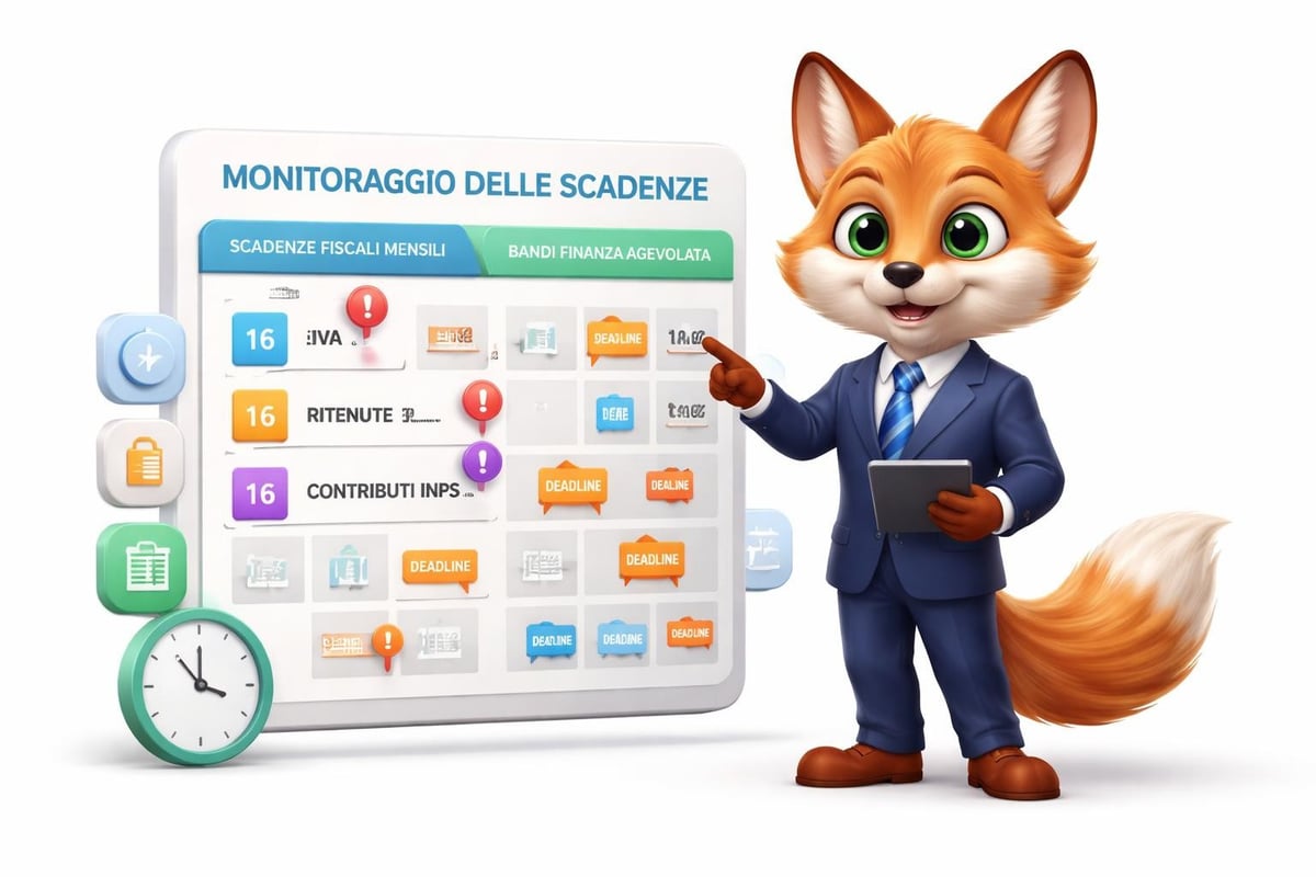 Sistema di tracciamento scadenze fiscali mensili