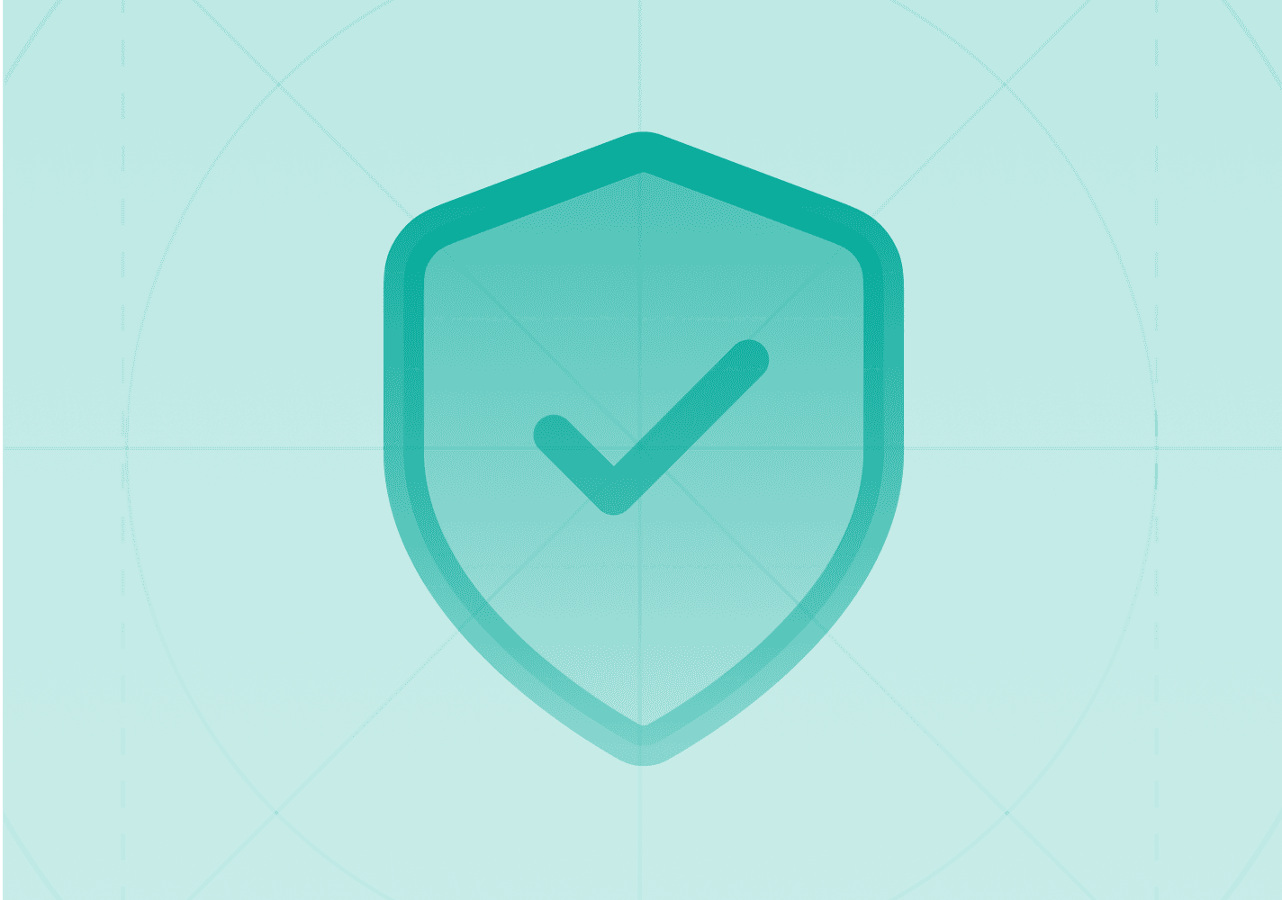 Cyber security services icon showing shield for data quality and compliance