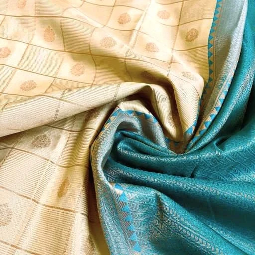 Sandal Semi Kanchivaram Art Silk Saree