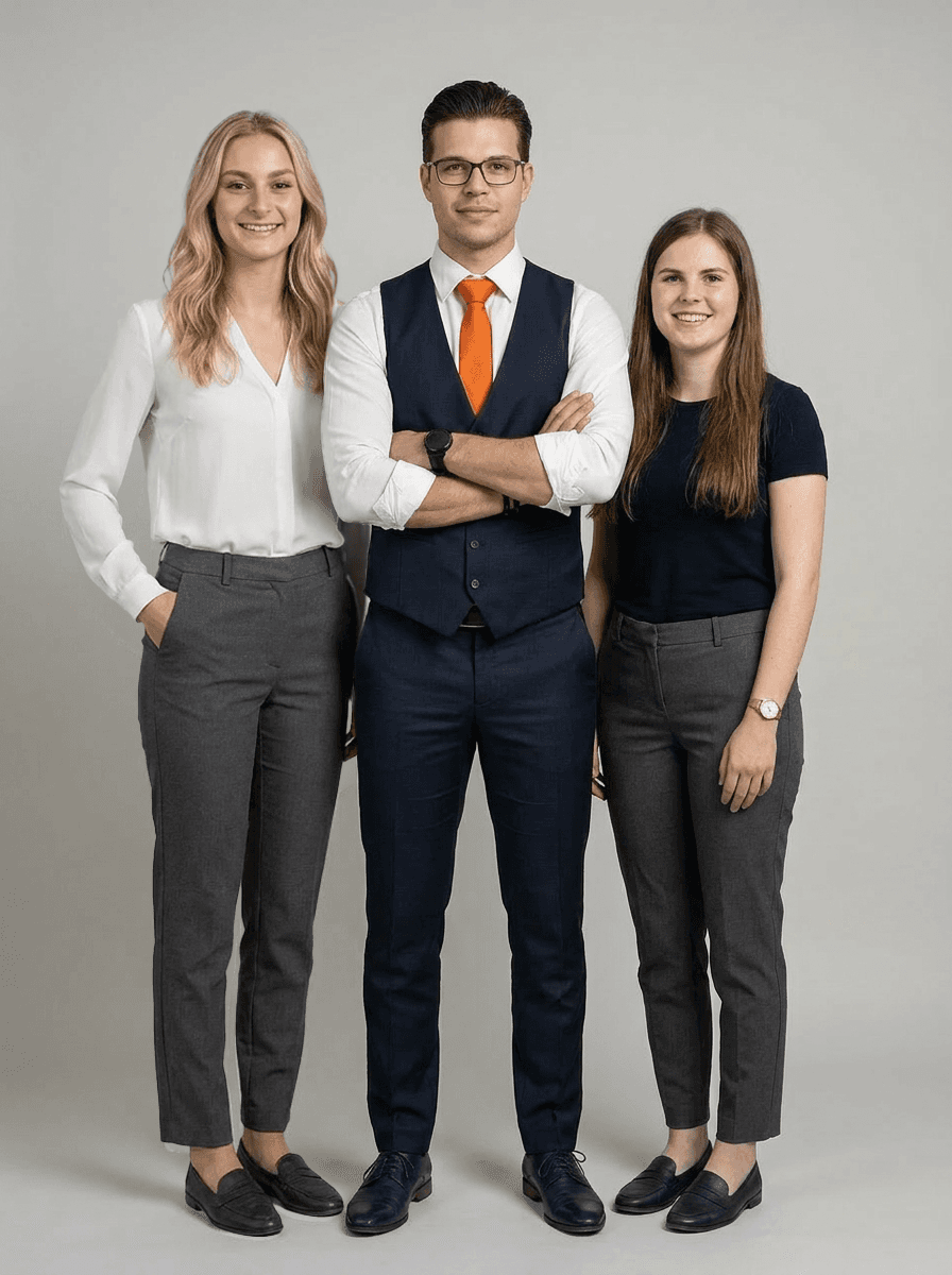 Tom van T7 Productions met twee collega’s