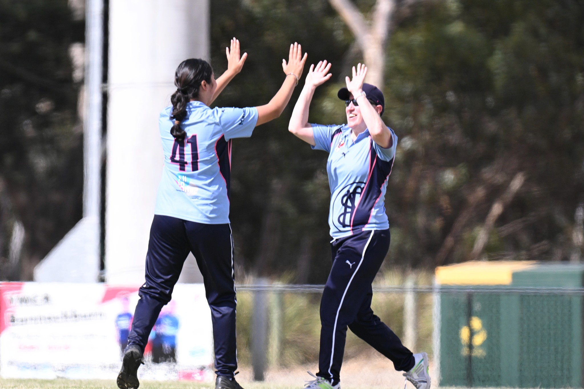 Women's team celebrating for U17s Premiership Photo for 3rds Team Celebrating for Dylan Hodge Bowling for Newtown & Chilwell Cricket Club