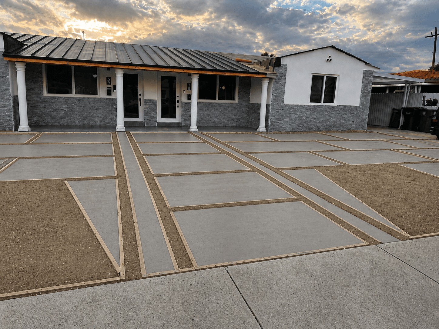 old driveway concrete