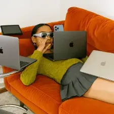 Woman working from home 