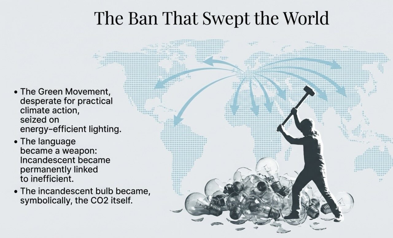 ban on incandescent light destroying lightbulbs Greenpeace