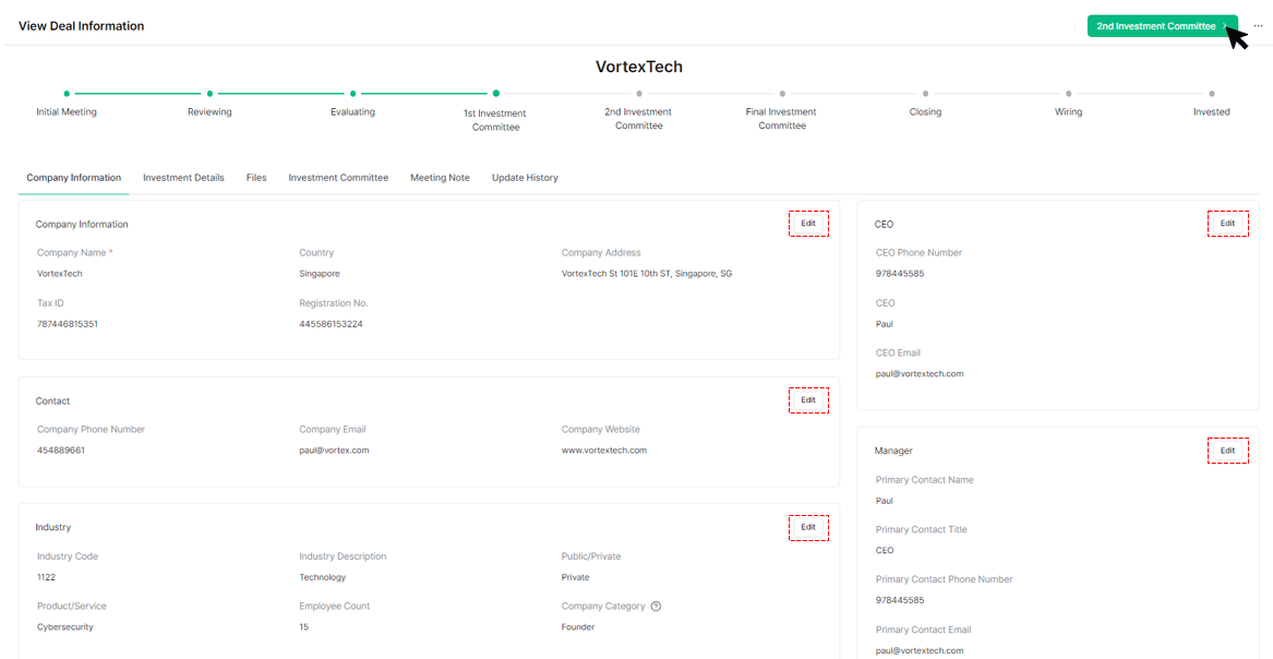 View deal information