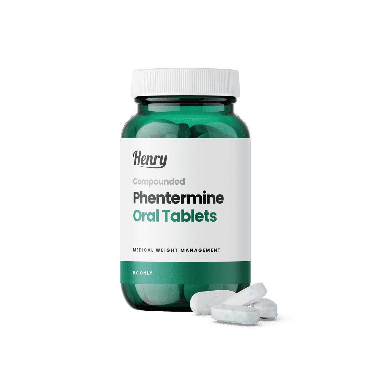 Phentermine Bottle with Pills