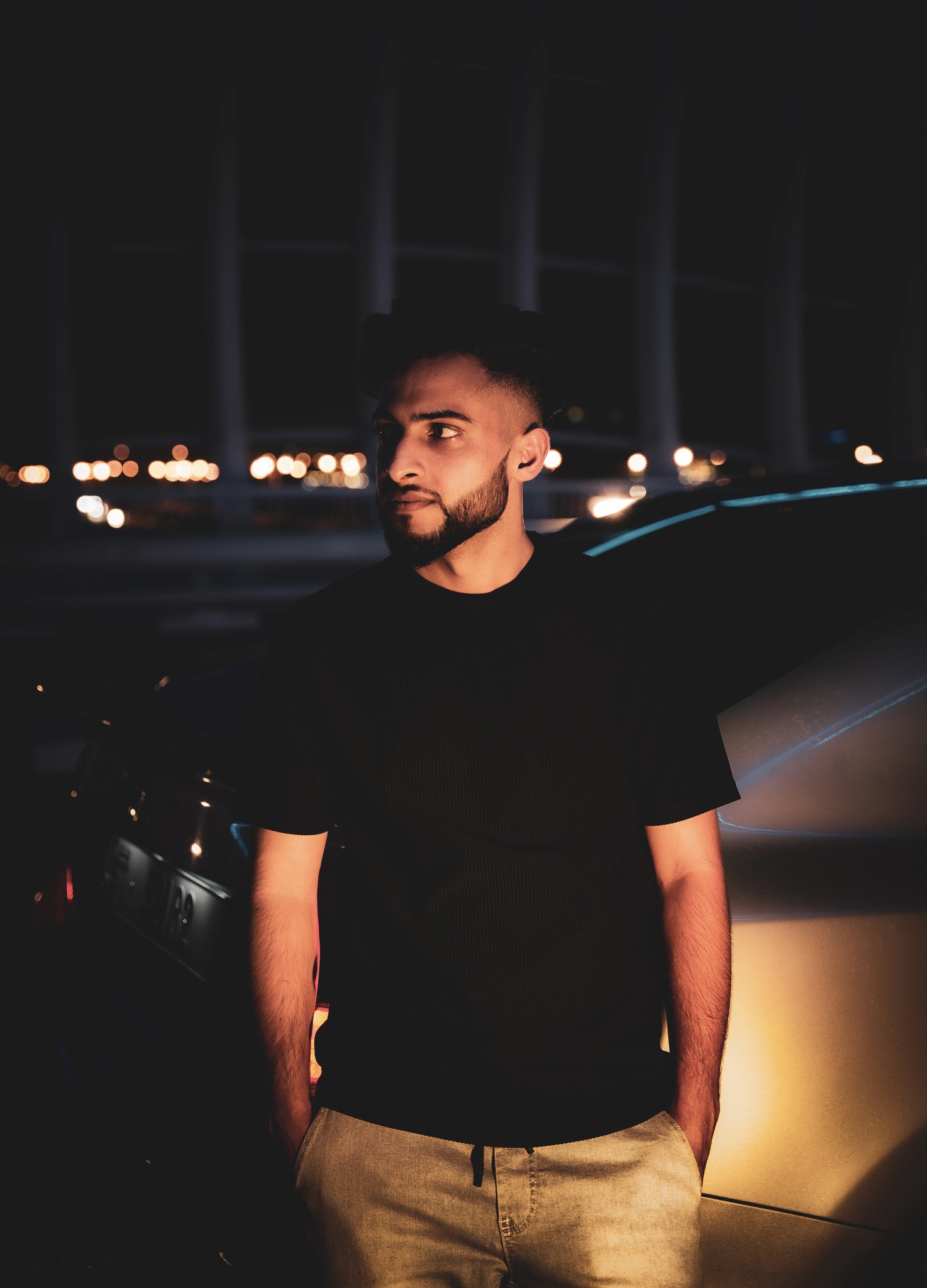 A young man riding a bicycle