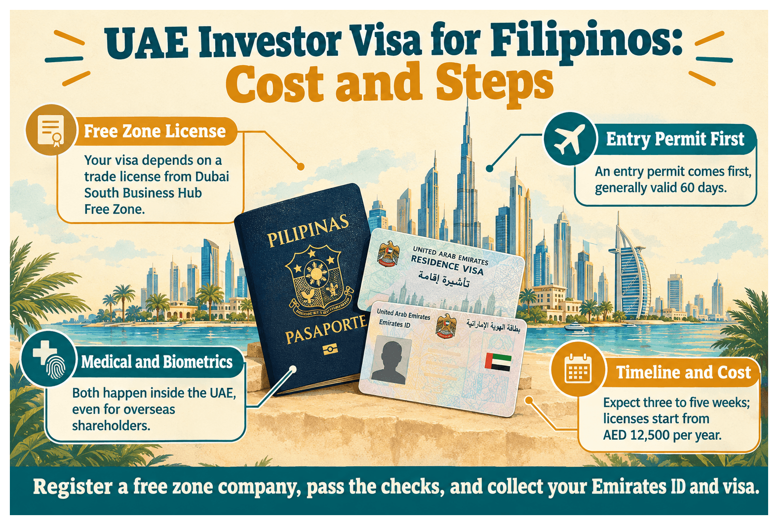Infographic: UAE Investor Visa for Filipino Nationals: Cost and Steps