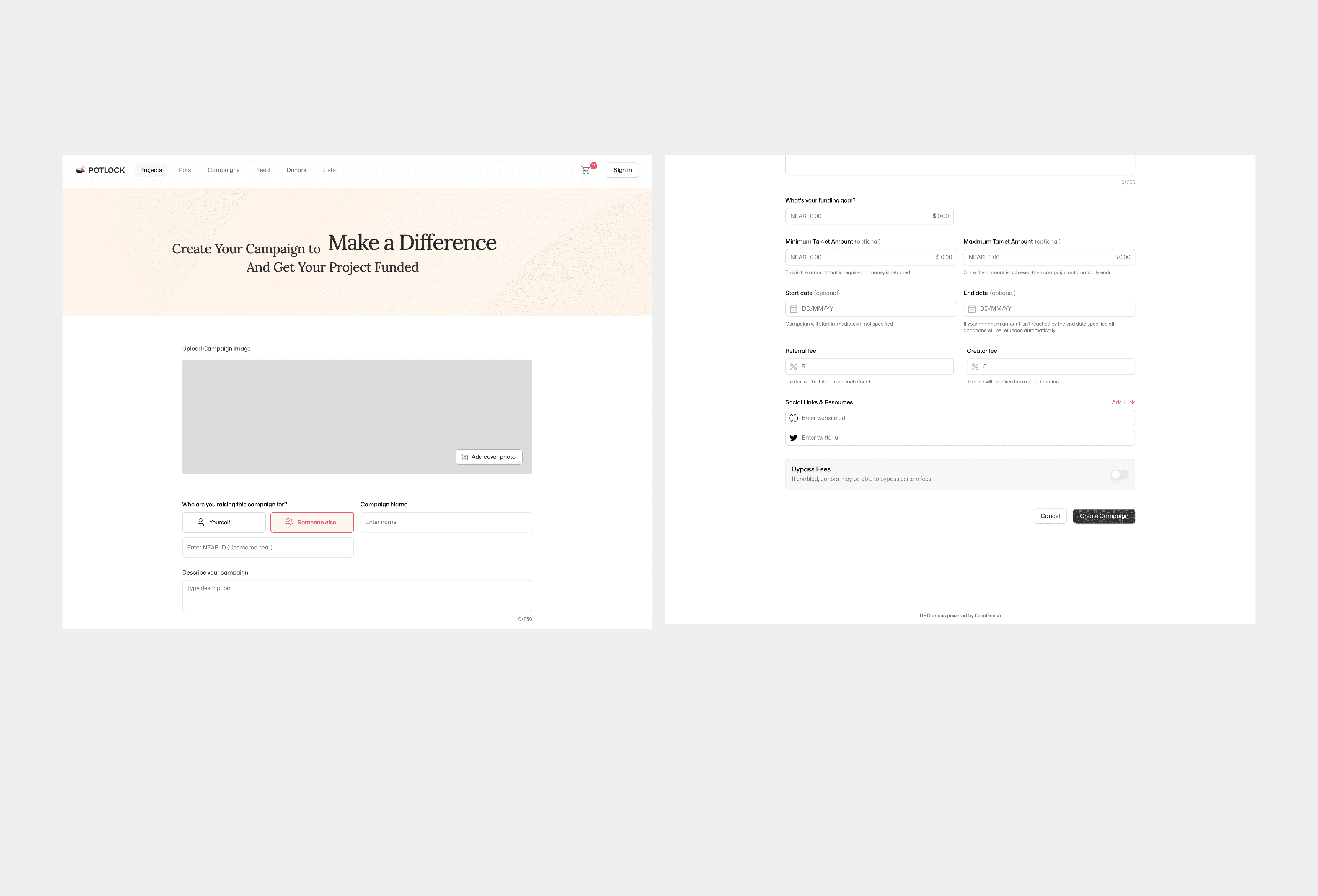 Create Campaign Form
